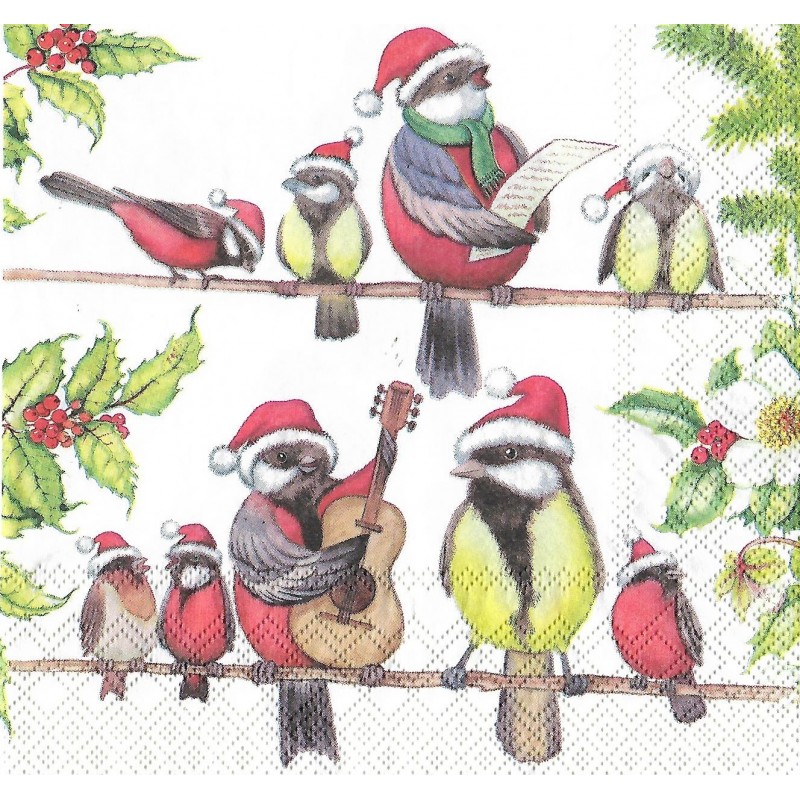 Serviette Vogel Orchester