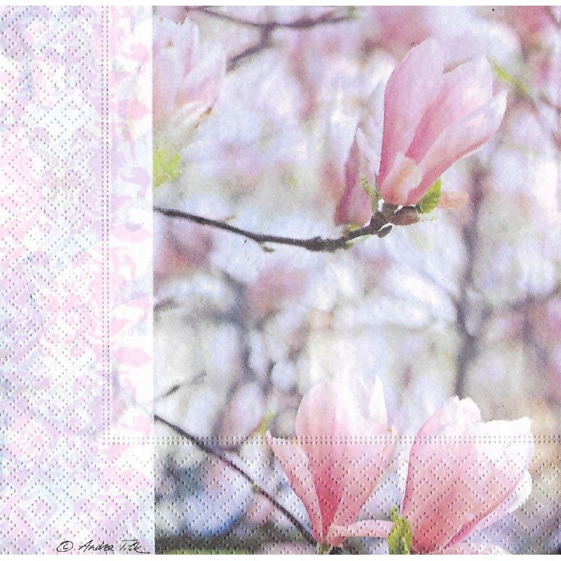 Serviette Magnolie rosè