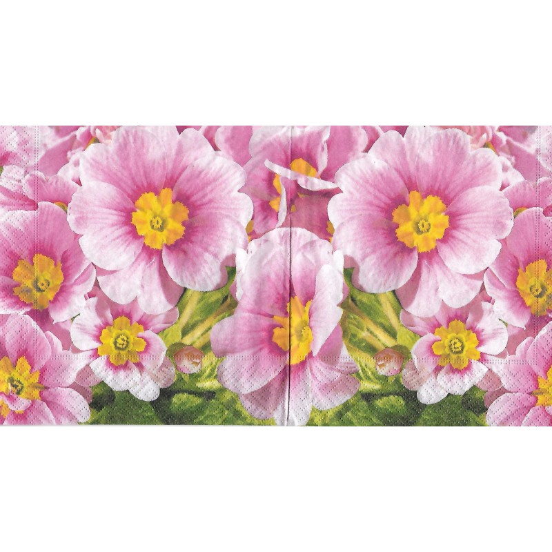 Serviette Primeln rosé