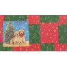 Serviette Hunde vor Weihnachtsbaum