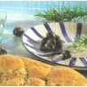 Serviette Oliven mit Fladenbrot