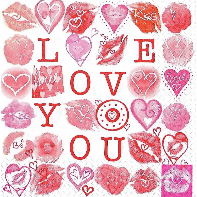 Serviette Love you