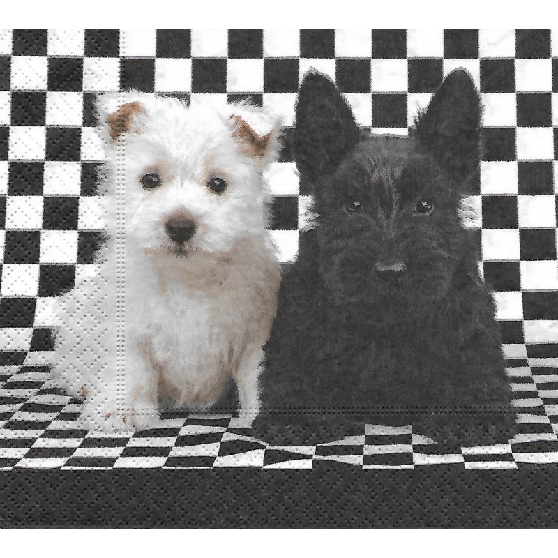 Serviette black n white