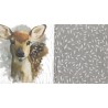 Serviette Rehkitz im Winterwald – Waldtier Motiv