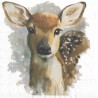 Serviette Rehkitz im Winterwald – Waldtier Motiv