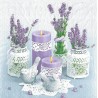 Serviette Lace Kerzen mit Lavendel