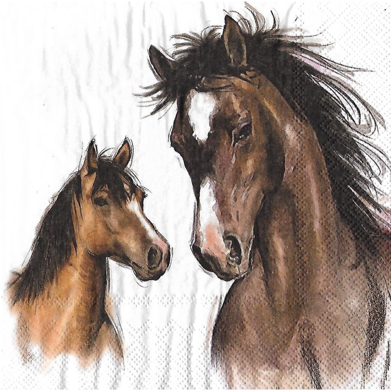Serviette Amy and Lucy Horses