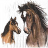 Serviette Amy and Lucy Horses