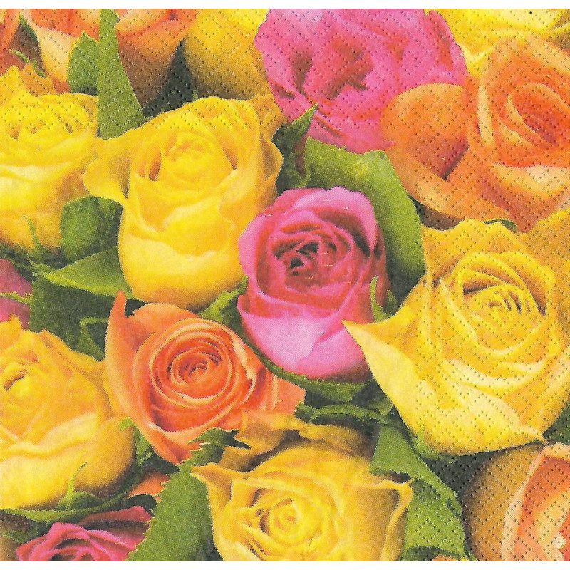 Serviette Rosenblüten