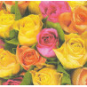 Serviette Rosenblüten