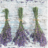 Serviette 3 Sträuße Lavendel