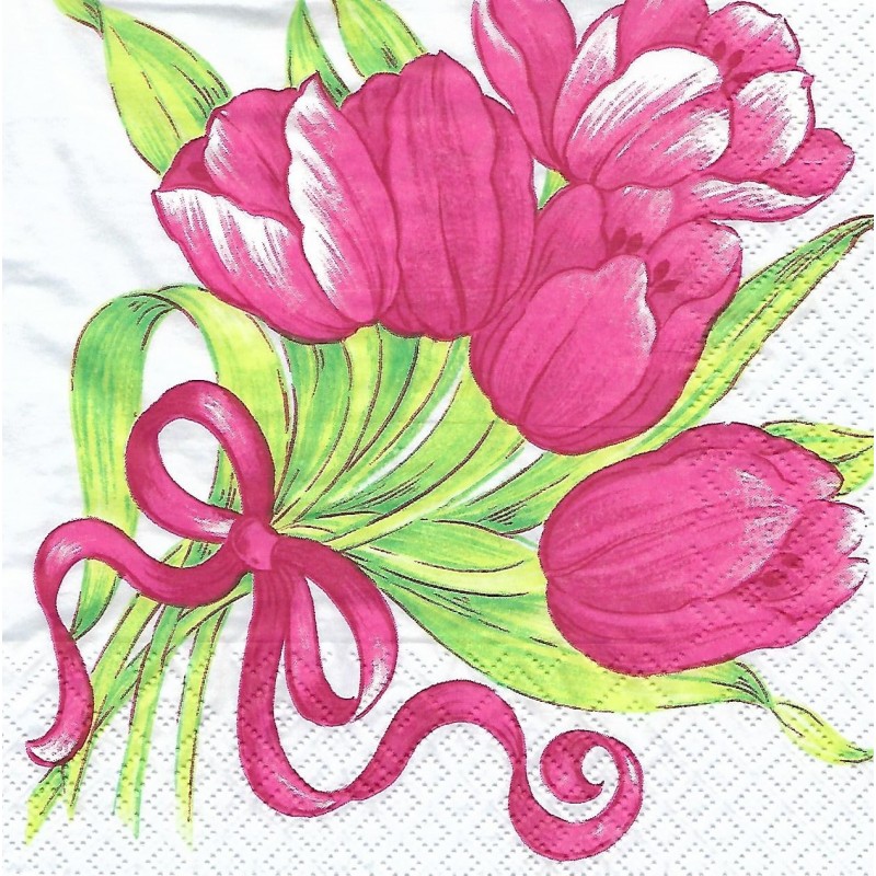 Serviette Tulpen