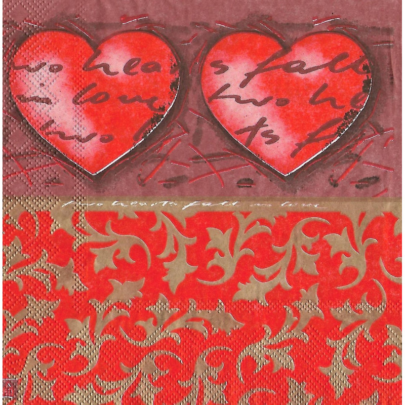 Serviette Two Hearts