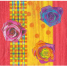 Serviette Pop Roses yelow red