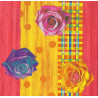 Serviette Pop Roses yelow red