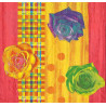 Serviette Pop Roses yelow red