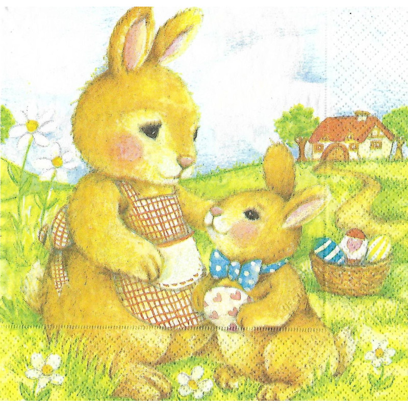 Serviette Hasenliebe
