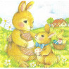 Serviette Hasenliebe