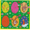 Serviette bunte Eier
