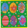 Serviette bunte Eier