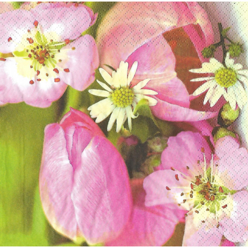 Serviette Fiori Rosa