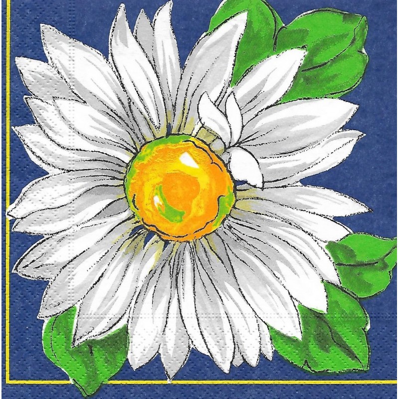 Serviette Margarithe blau