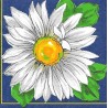 Serviette Margarithe blau