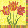 Serviette Drei Tulpen