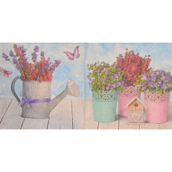 Serviette Flowers Garden