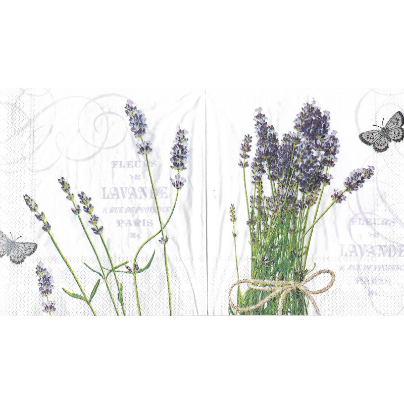 Serviette Fleurs Lavende