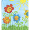 Serviette lustige Blumen