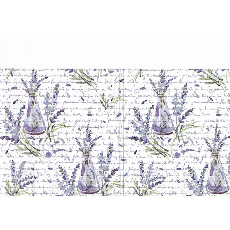 Serviette Lavendel in Flasche