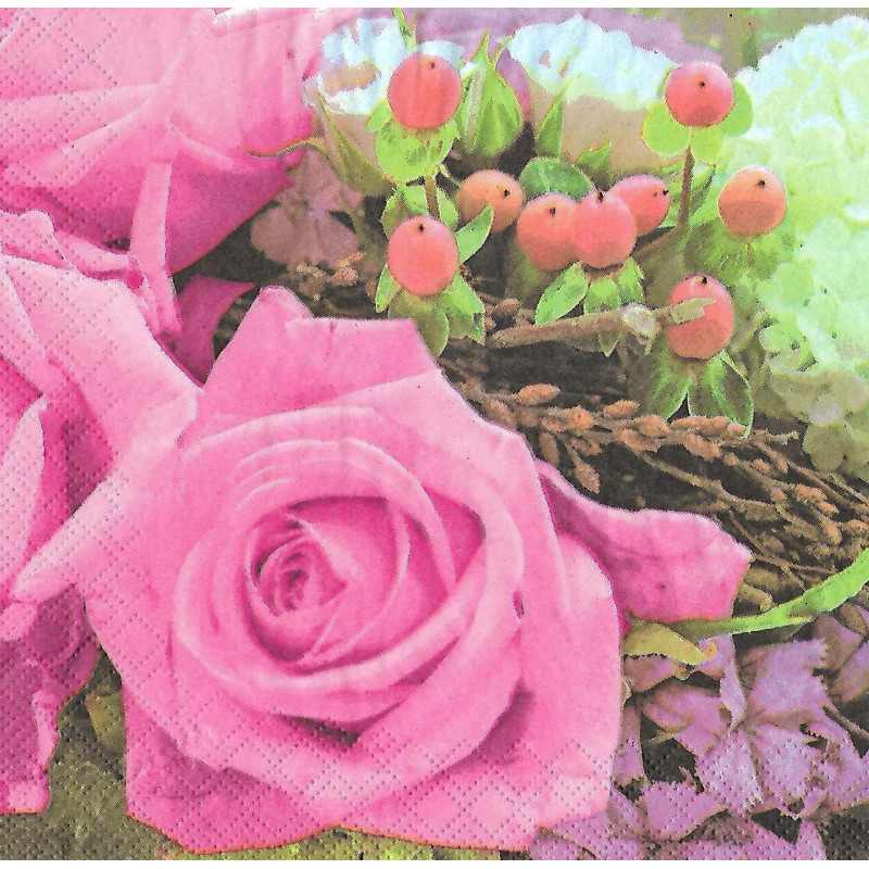 Serviette Rose rosè