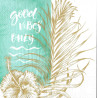 Serviette Good Vibes Only aqua
