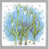 Serviette Schneeglöckchen im Schnee
