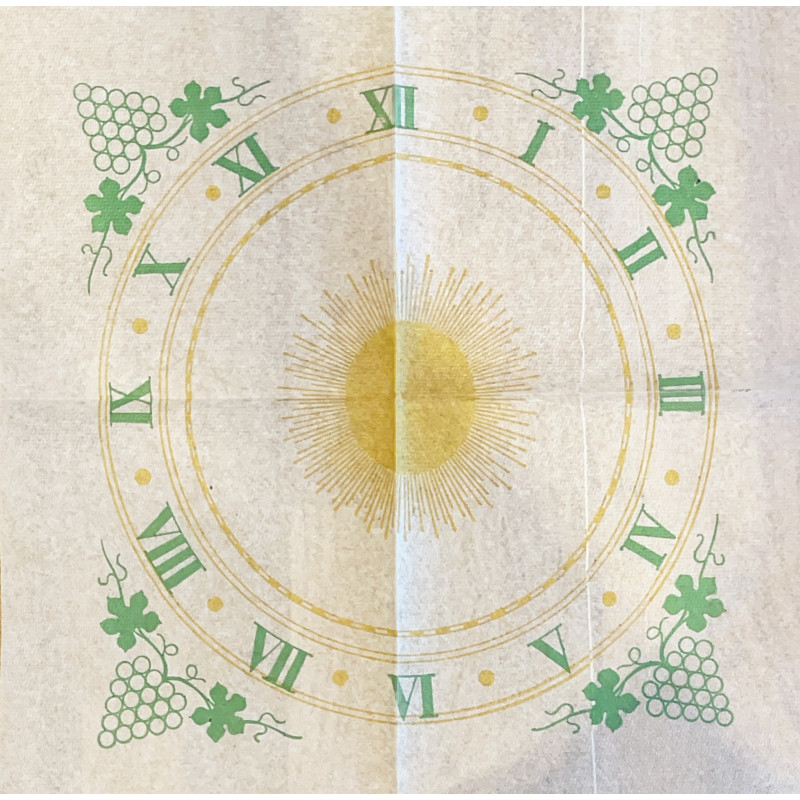 Serviette Sonnenuhr