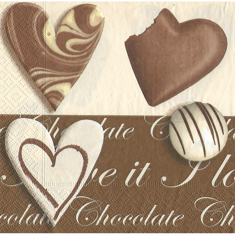 Serviette I love Chocolate