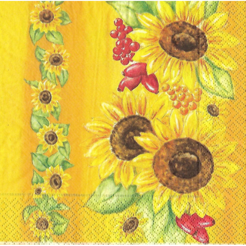 Serviette Sonnenblumen