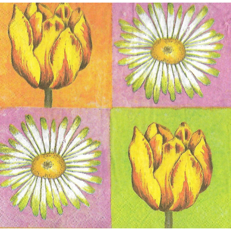 Serviette Tulip & Daisy