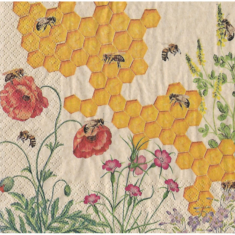 Serviette Collecting Honey