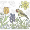 Serviette Frühlingsblumen
