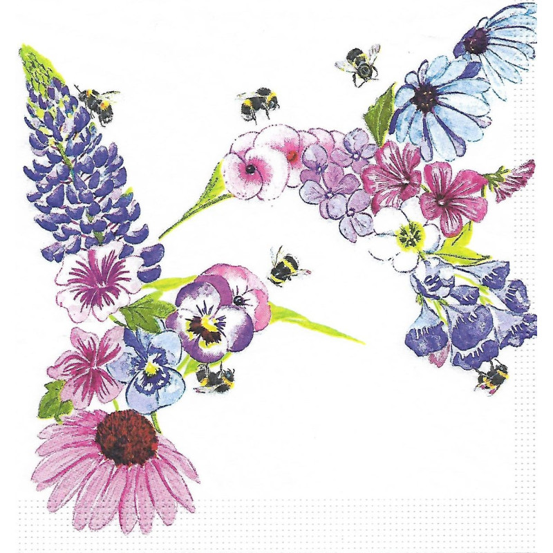 Serviette Hummingbird Fleurettes