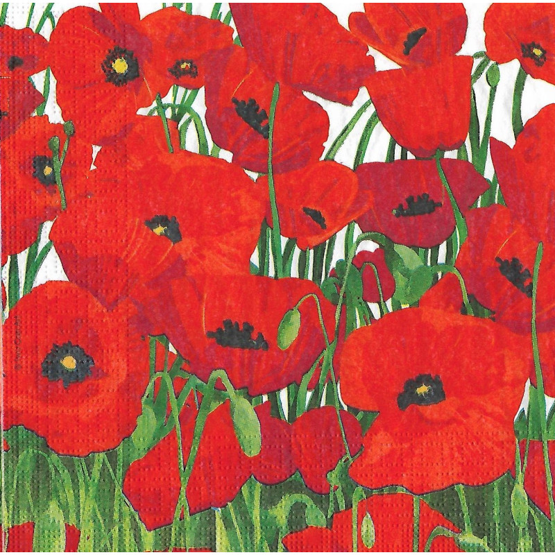 Serviette Red Poppies