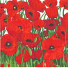 Serviette Red Poppies