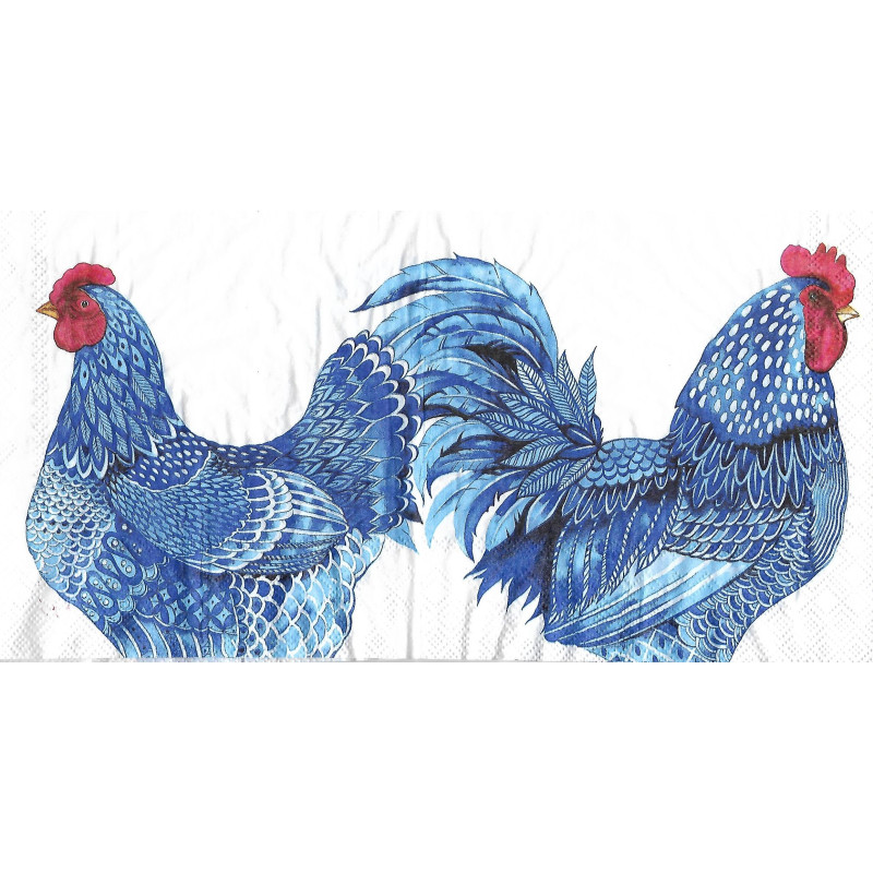 Serviette Hahn & Henne blue