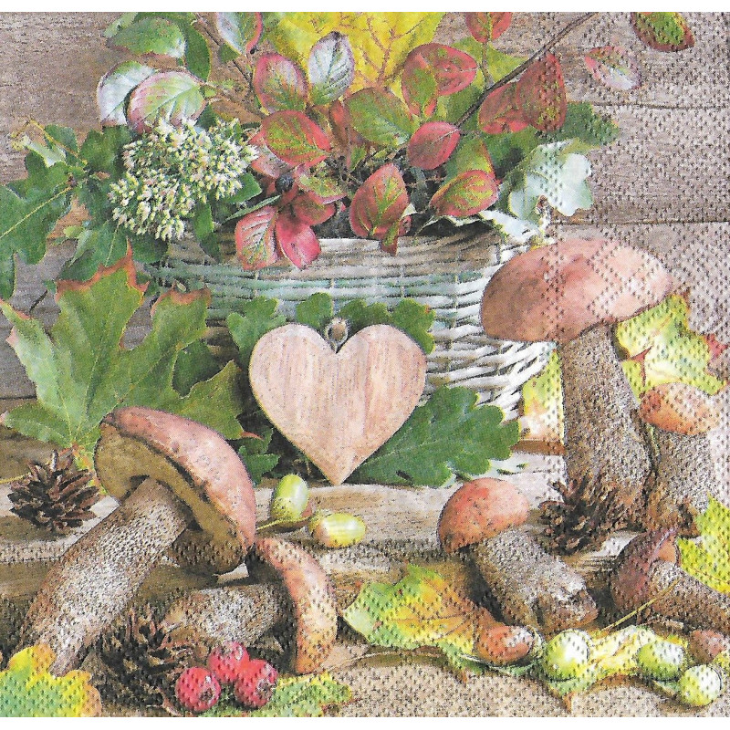 Serviette Herbstkorb