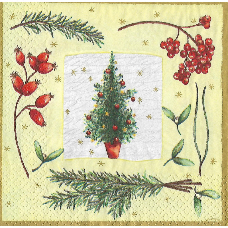 Serviette Weihnachtsbaum