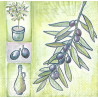 Serviette Oliven