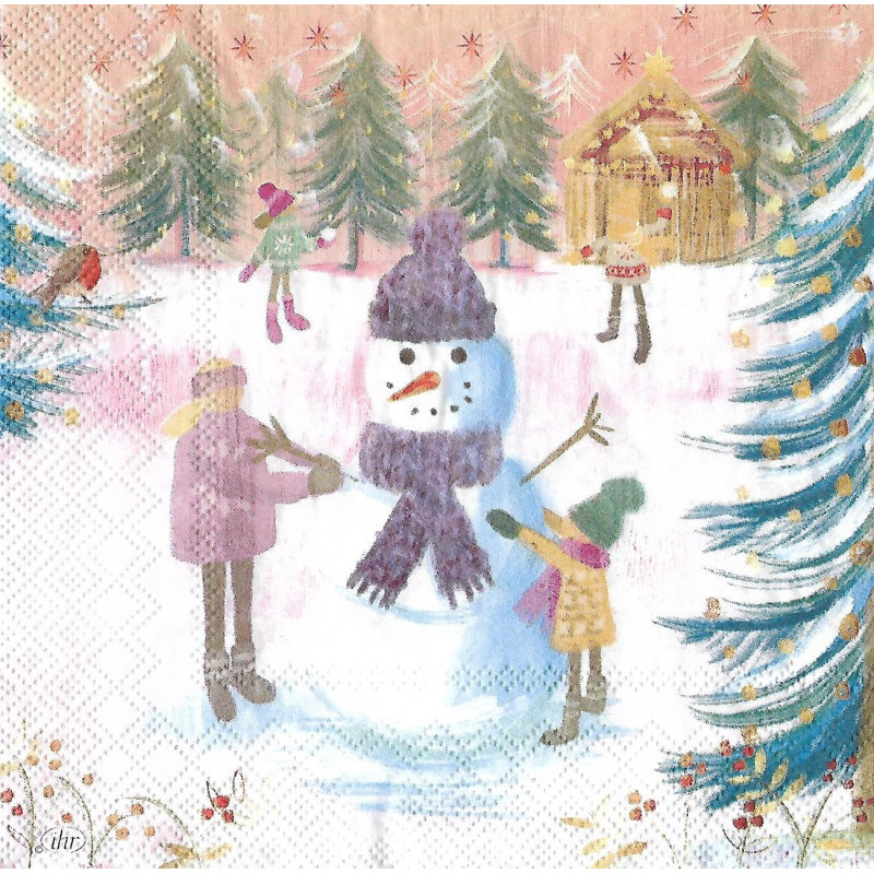 Serviette Snowman