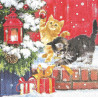 Serviette Kitten on Doorstep